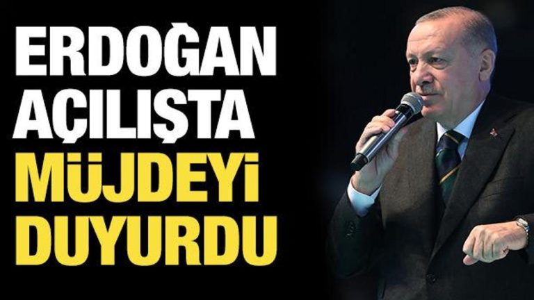 Aydın Kent Hastanesi’nin açılışında konuşan Erdoğan muştuyu bu türlü duyurdu