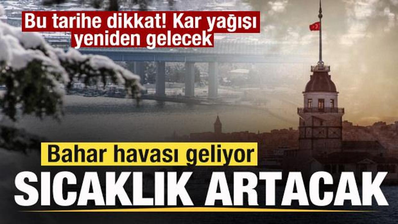 Bahar havası geliyor! Sıcaklık artacak! Bu tarihe dikkat! Kar yağışı tekrar gelecek