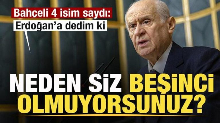 Bahçeli’den ‘Kudüs’ bildirisi: Cumhurbaşkanı’na dedim ki: Neden siz beşinci olmuyorsunuz?