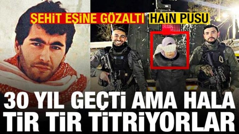 İsrail askerlerinden şehit eşine gözaltı! Çekilen fotoğraf reaksiyon çekti