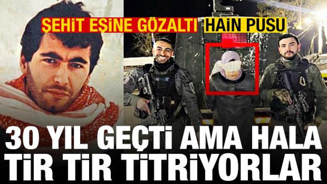İsrail askerlerinden şehit eşine gözaltı! Çekilen fotoğraf reaksiyon çekti