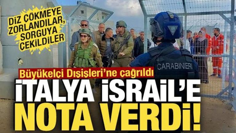 İtalya İsrail’e nota verdi! Büyükelçi Dışişleri’ne çağrıldı