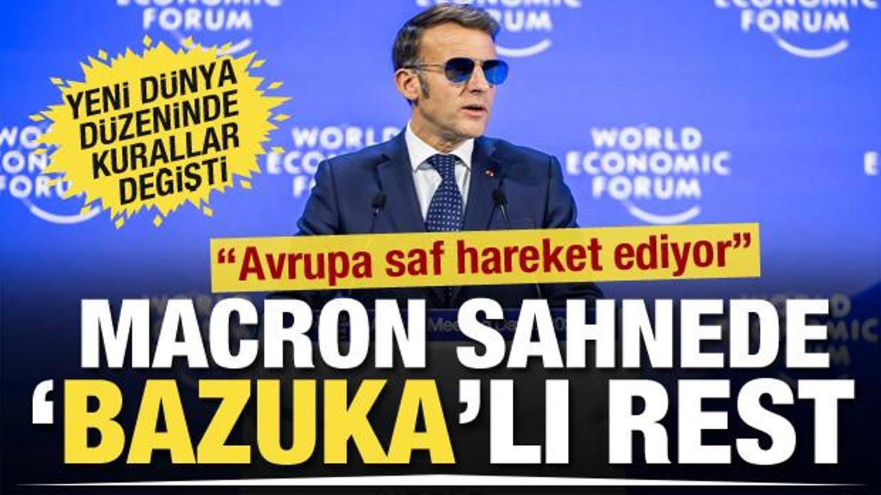 Macron sahnede! Davos’ta ABD’ye karşı ‘ticaret bazukası’ daveti