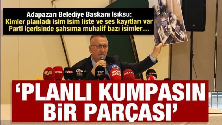 Adapazarı Belediye Başkanı Işıksu: Hakkımdaki iddialar planlı bir kumpasın kesimi