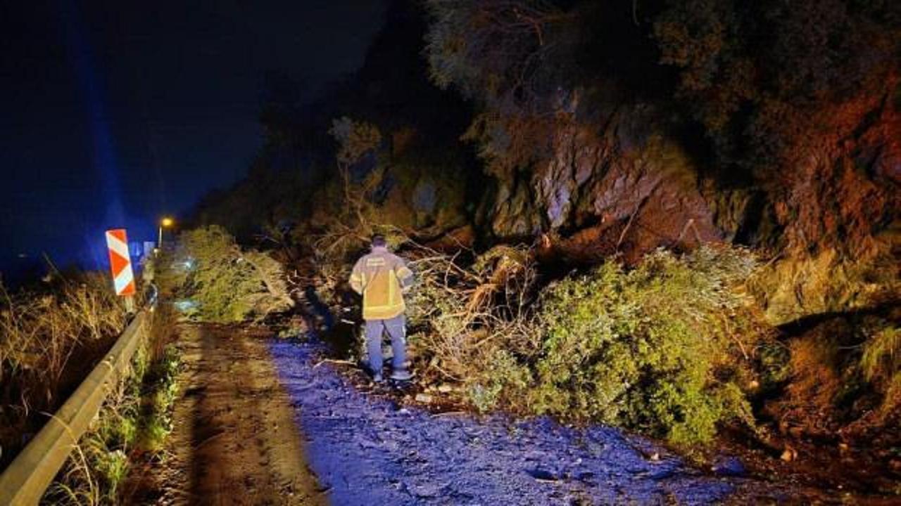 Bursa’da heyelan nedeniyle Mudanya-Altıntaş yolu ulaşıma kapandı