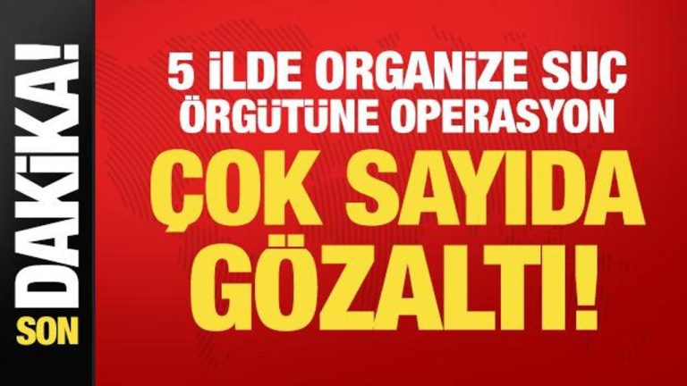 Son Dakika… 5 vilayette organize cürüm örgütüne operasyon: 37 gözaltı