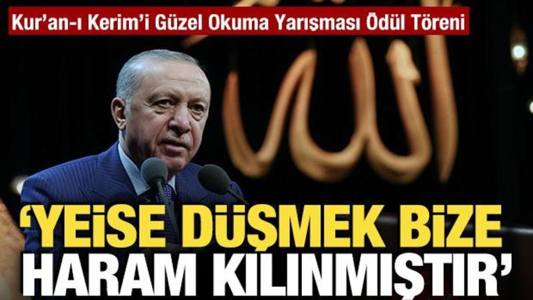 Cumhurbaşkanı Erdoğan: Yeise düşmek bize haram kılınmıştır