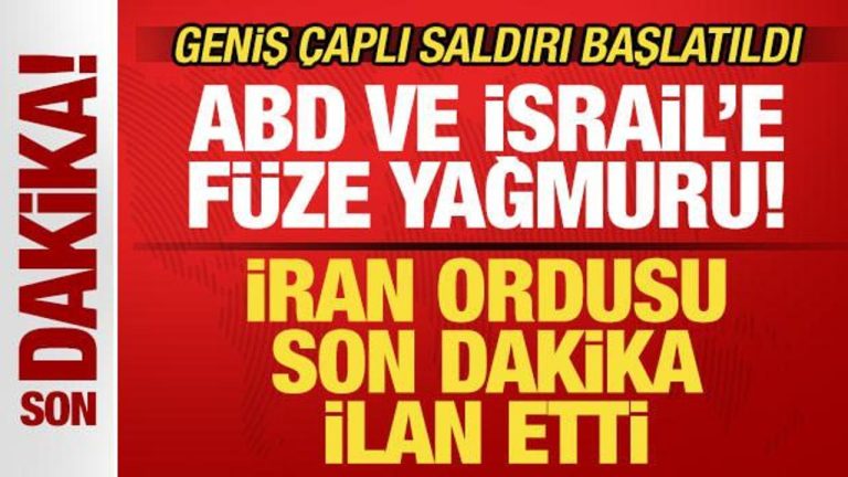 İran son dakika ilan etti! ABD ve İsrail’e füze yağmuru! Geniş çaplı taarruz başlatıldı