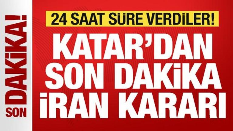 Taarruzlar sonrası Katar’dan son dakika İran kararı! 24 saat müddet verdiler