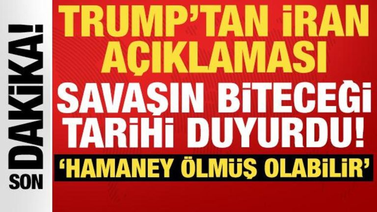 Trump’tan son dakika İran açıklaması: Savaşın biteceği tarihi resmen açıkladı!
